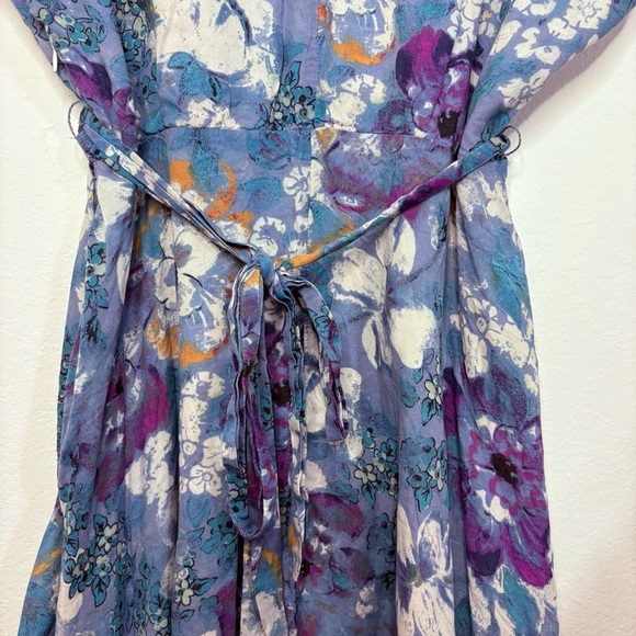 Free People Freddy Tie Floral Mini Dress size Large - Picture 6 of 15